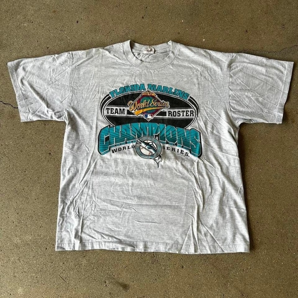 Vintage 1997 Florida marlins World Series champions big print Tshirt